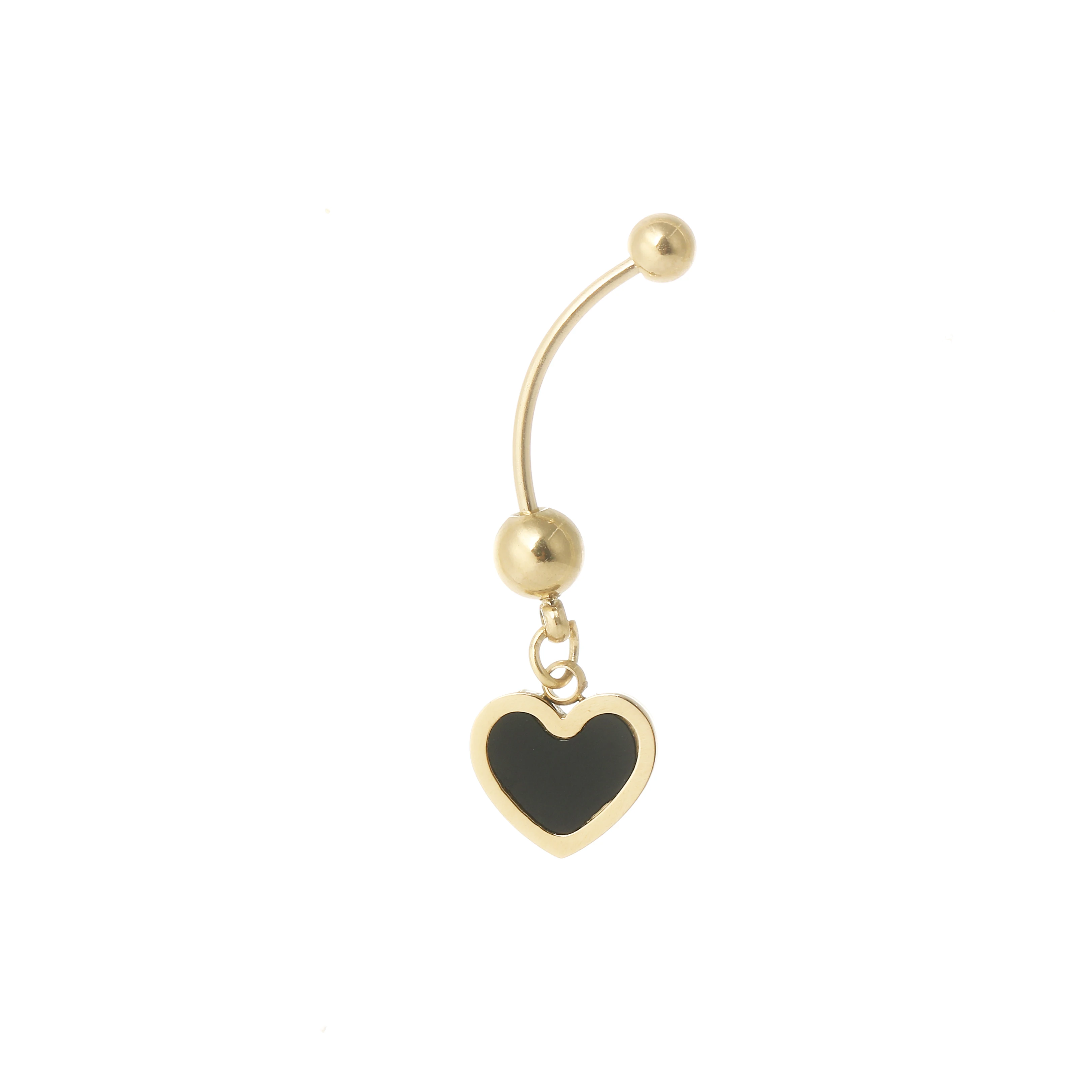 

Hot Selling Stainless Steel Female Accessories 14K Gold Plated Heart Earrings