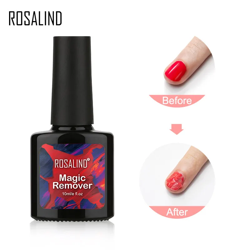 

ROSALIND nail products oem custom logo 10ml uv/led lamp nail gel polish remover hot sale magic gel remover for wholesale