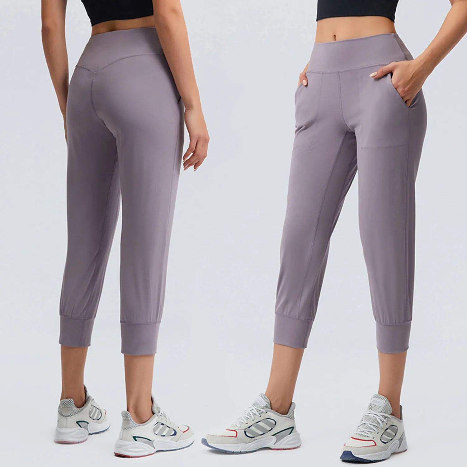 

New Style Athletic Workout Women Long Leggings Seam Compression Yoga Pants, As picture