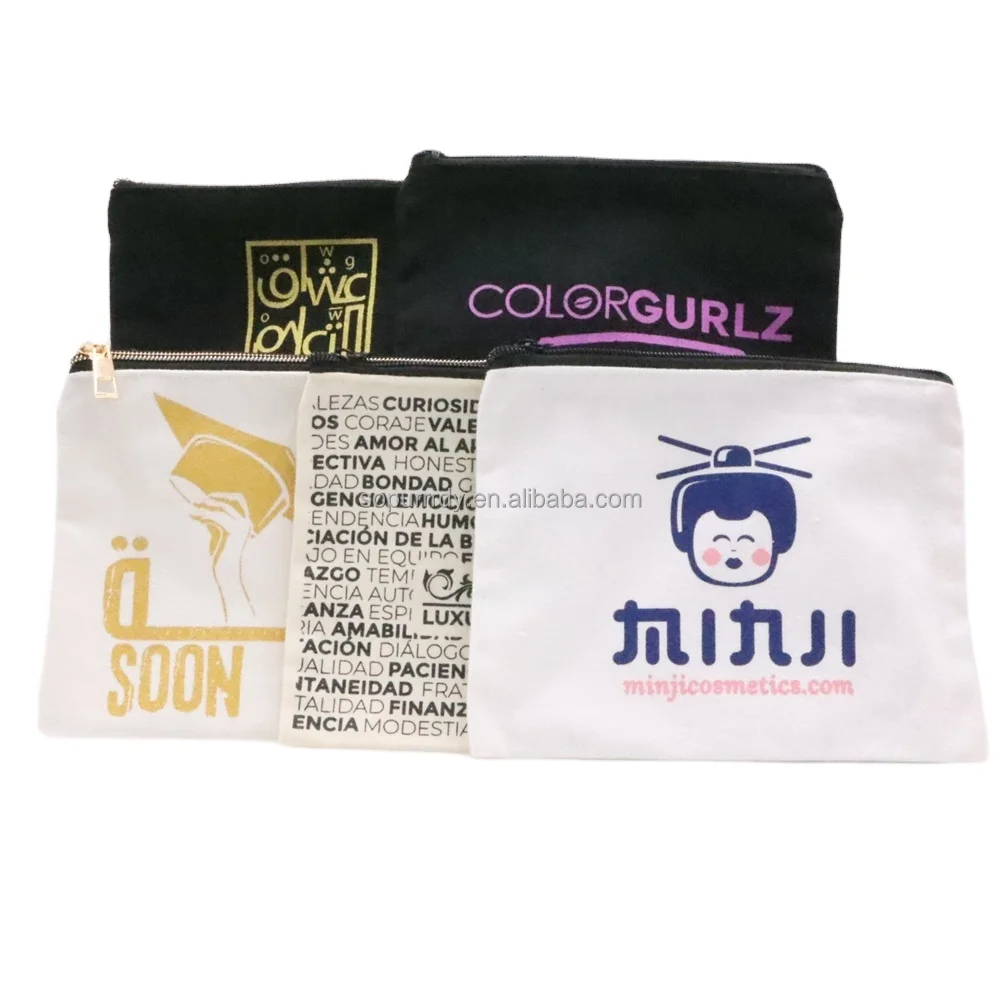 

Sopurrrdy LOW MOQ Wholesale Zipper Canvas Cotton Makeup Cosmetic Bag