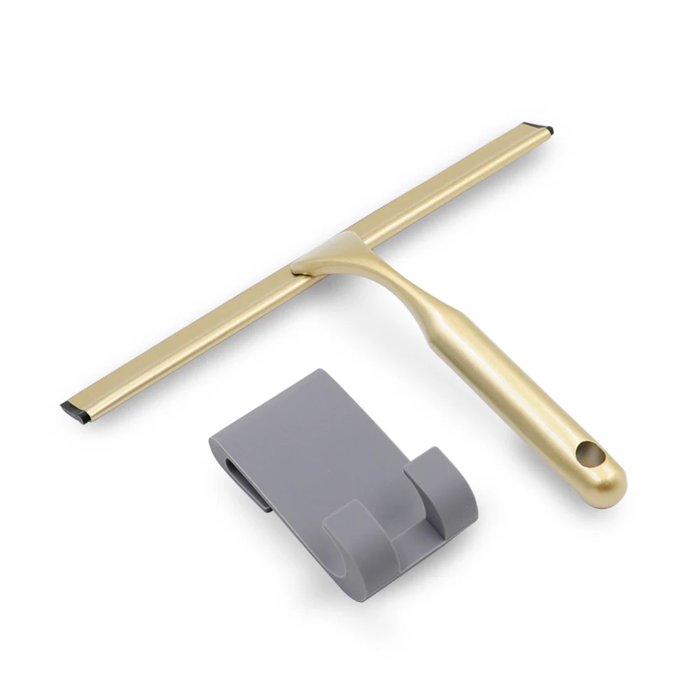 All-Purpose Shower Squeegee for Shower Doors Bathroom Window and Car Glass - Stainless Steel