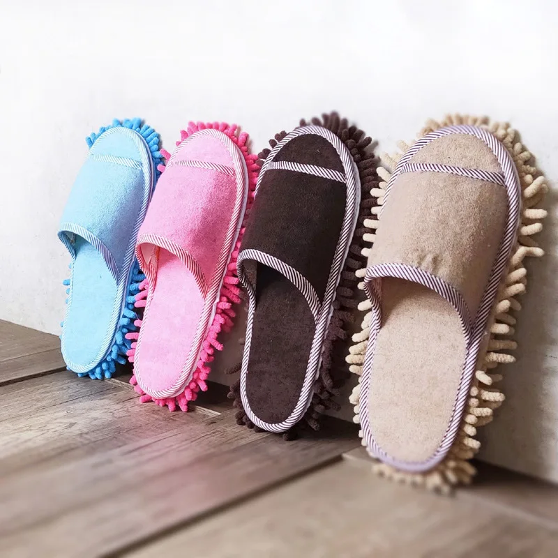 

Chenille Cleaning Slippers for Lazy People Fun Slippers Mop Floor Slipper Slides Sandals
