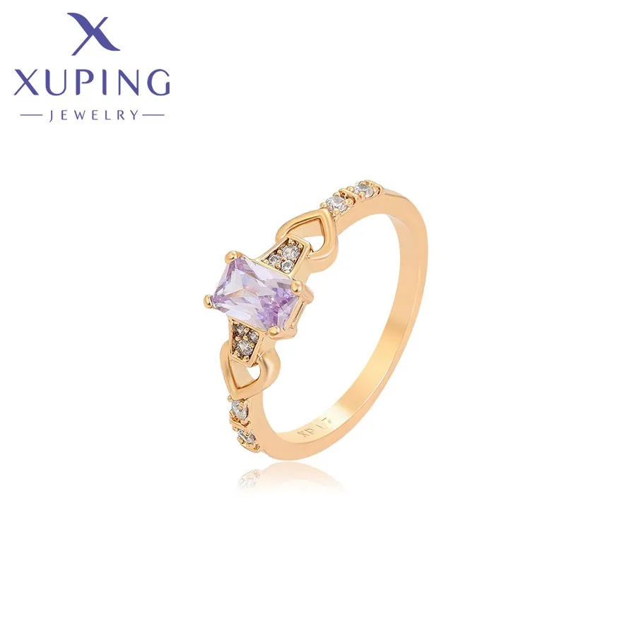 X000712000 Xuping jewelry Exquisite diamond 18K gold color jewelry ring festive gift ladies ring