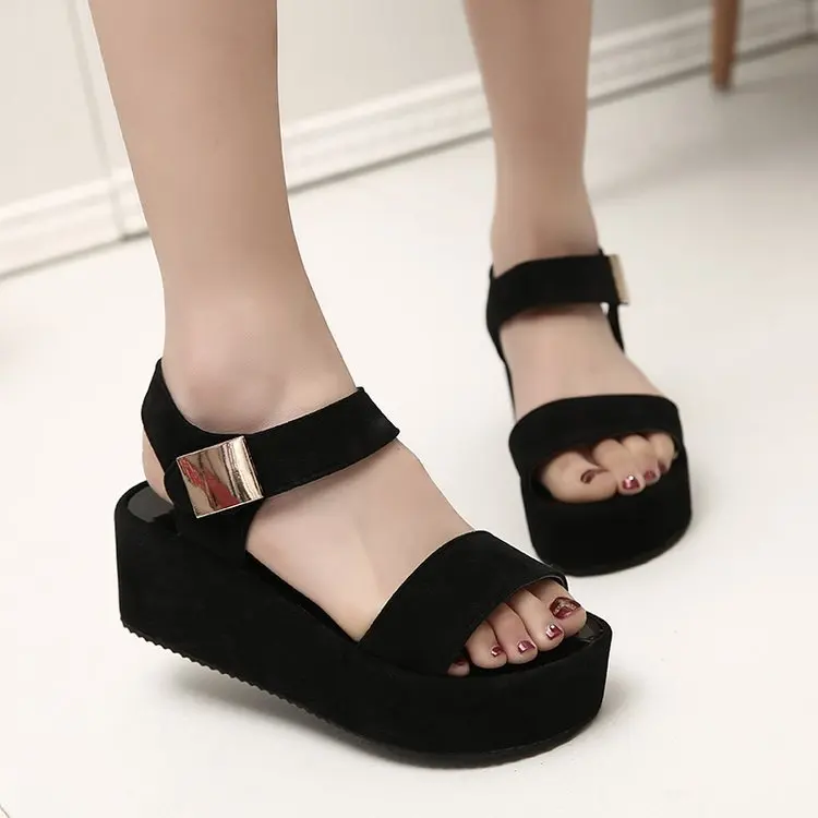 

SP288 Fashion women summer high quality platform sandals with PU leather upper, Picture shows