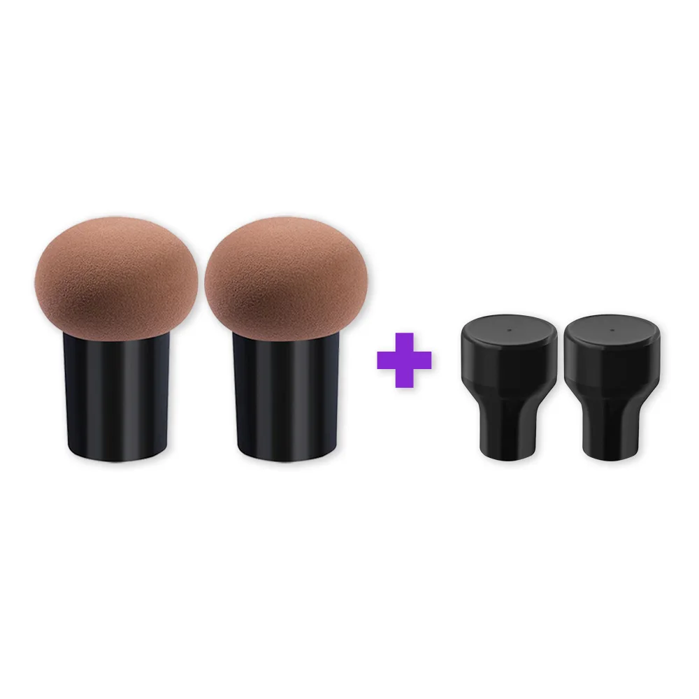 

2pcs Mushroom Non-latex Soaked Magic Foundation Powder Puff cosmetic puff beauty makeup sponge Low MOQ RTS Wholesale, 7colors