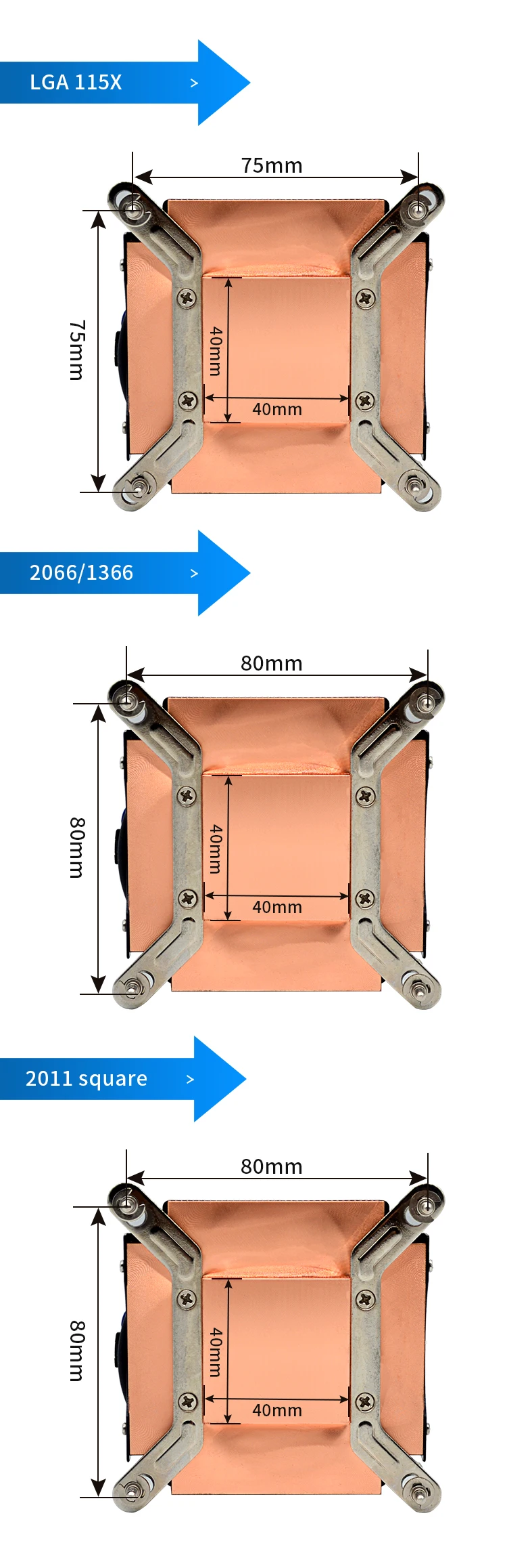 Low Profile Cpu Cooler, Copper, 1151 - detail 4
