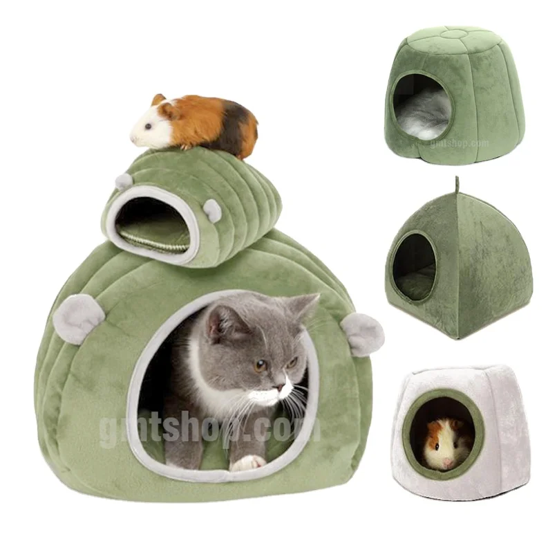 

Pet factory OEM Caterpillar cat litter hamster cotton litter small kennel cat sleeping pad pet dog bed, Gray, dark green