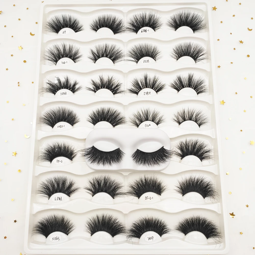 

3D Strip Lashes Mink Eyelashes Vendor 22MM 25MM 27MM 28MM 30MM Fur Hand Made 100% Cruelty-free Pure Mink Thick Handmade 3D Craft