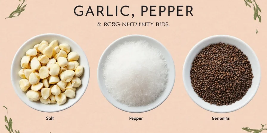 A selection of peppercorns in glass jars