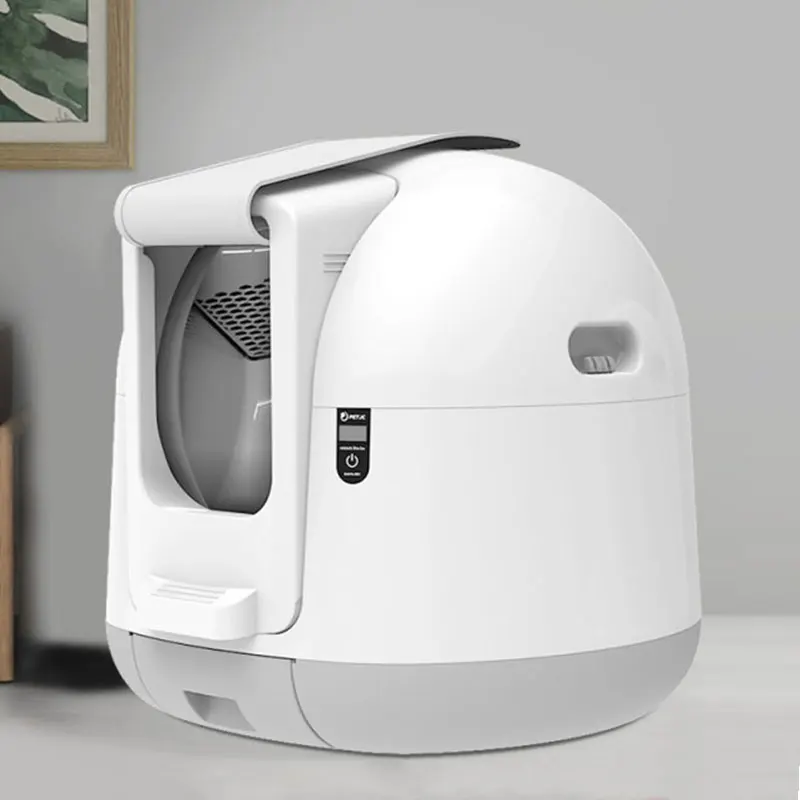 

Fully enclosed large pet cat litter box automatic self cleaning