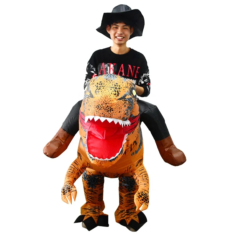 

INY05 Blow Up T Rex Costume Inflatable Dinosaur Costumes Halloween Funny Suit For Adult, Customized color