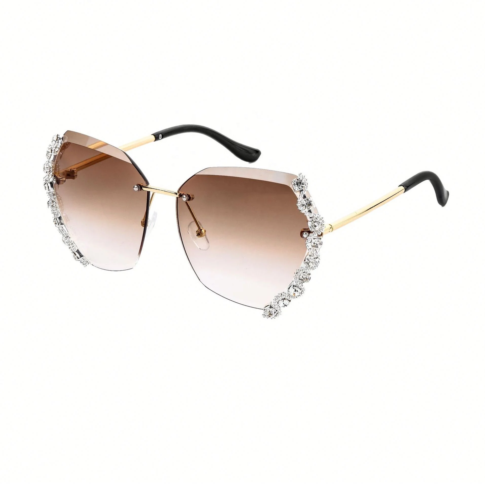 

Wholesale Trendy Cut Edge Ladies Sunglasses Luxury Rhinestone Lace Decorative Sunglasses, Colors