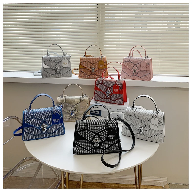 

New design full of diamond fashion ladies shoulder bag famous brand handbags and purse, Customizable