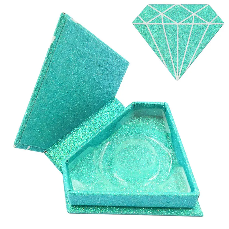 

50/pack Wholesale Eyelash Packaging Box Lash Boxes Package Custom Light Blue 25mm Mink Lashes Makeup Storage Case Vendors