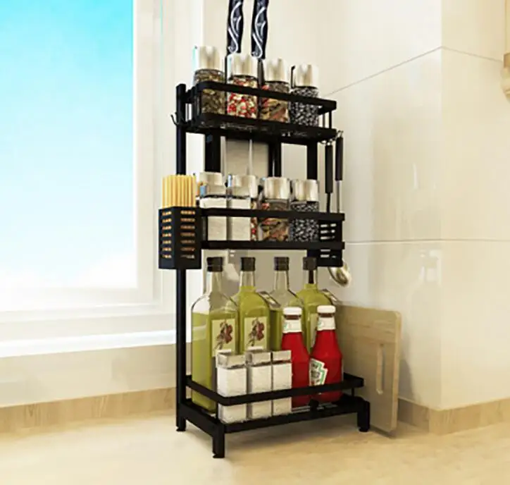 3 Tier Stainless Steel Wall Hanging Or Table Top Kitchen Storage Spice Rack Buy Kitchen