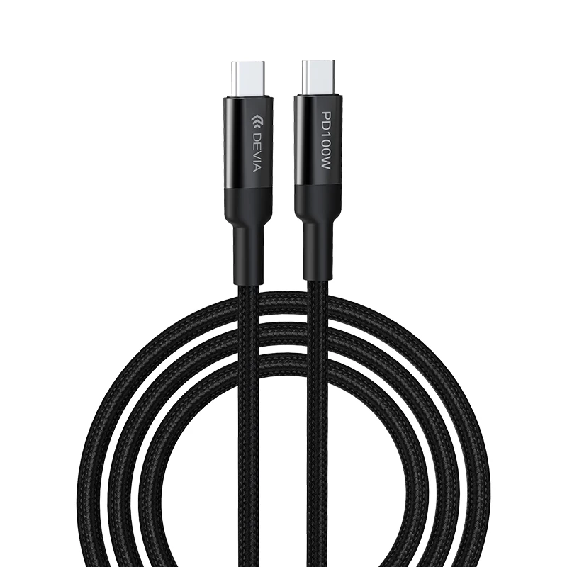 

DEVIA 5A PD3.1 100W USB C Cable Super Fast Charging PD Charger cables for mobile laptop, Black