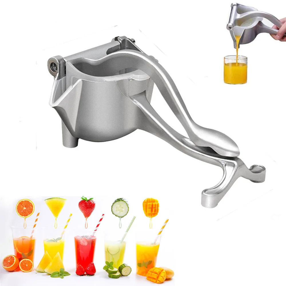 

Manual Fruit Juicer, Handheld Alloy Citrus Squeezer Durable Hand Press Lemon Orange Detachable Lime Citrus Juice Extractor Tool, Silver