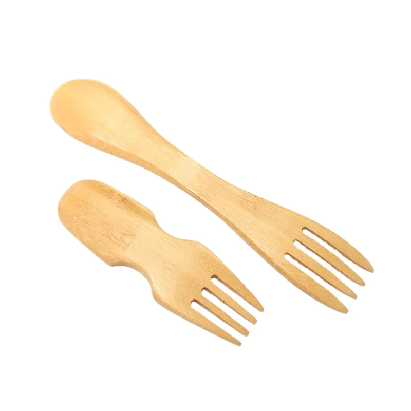 

Wholesale spork bamboo wooden spork wooden cutlery camping spork, Natural