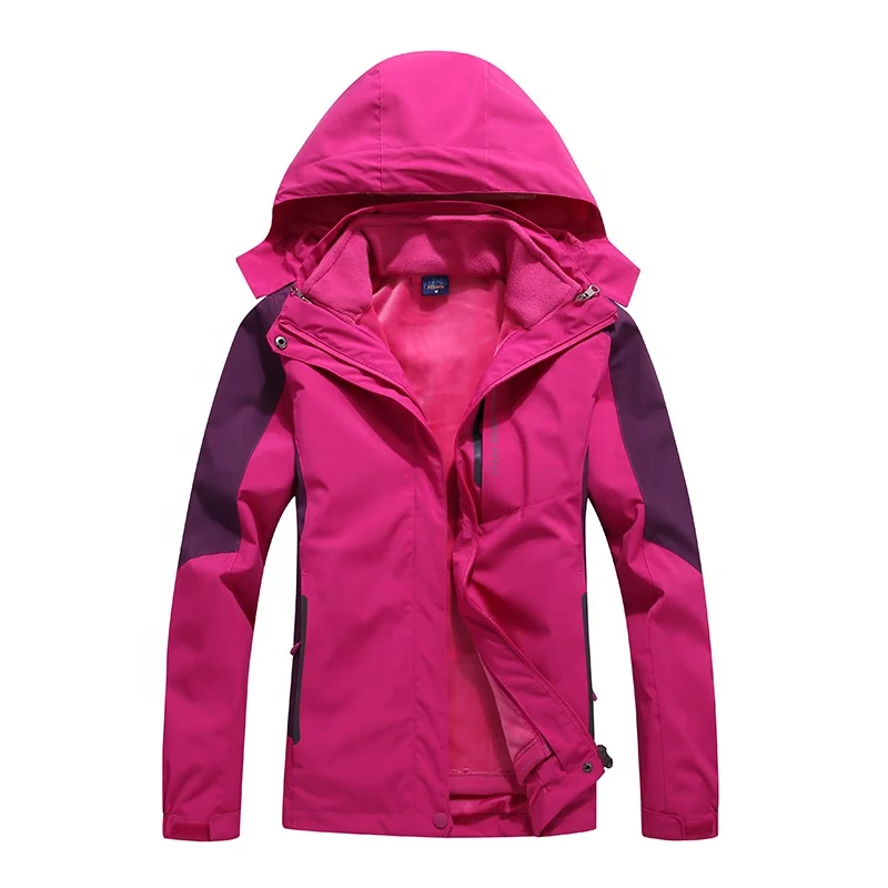 

2021NEW High Quality 3 in 1 Winter Outdoor Waterproof Thick Coats Warm Sports Windbreaker Jacket Climbing Hoodies for Women