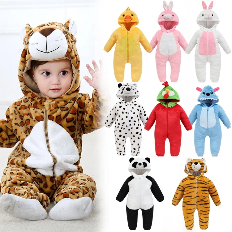 

MICHLEY OEM Winter Baby Girls Jumpsuits Newborn Hooded Christmas Animal Clothes Baby Boys' Rompers