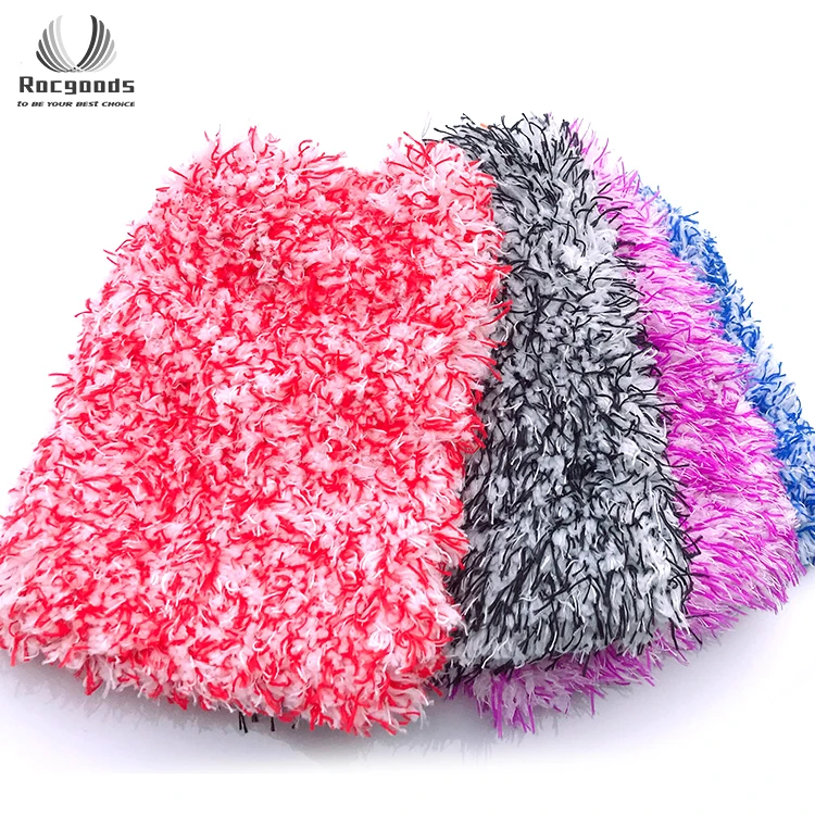 

Customized 18x28cm 80gram microfibre coral fleece soft car cleaning wash mitts