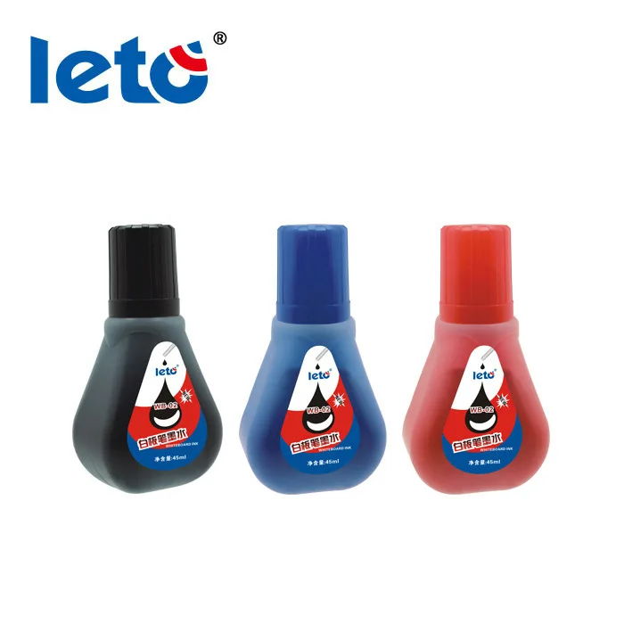 

leto whiteboard marker ink 45ml black blue and red whiteboard erasable ink suitable for refillable markers