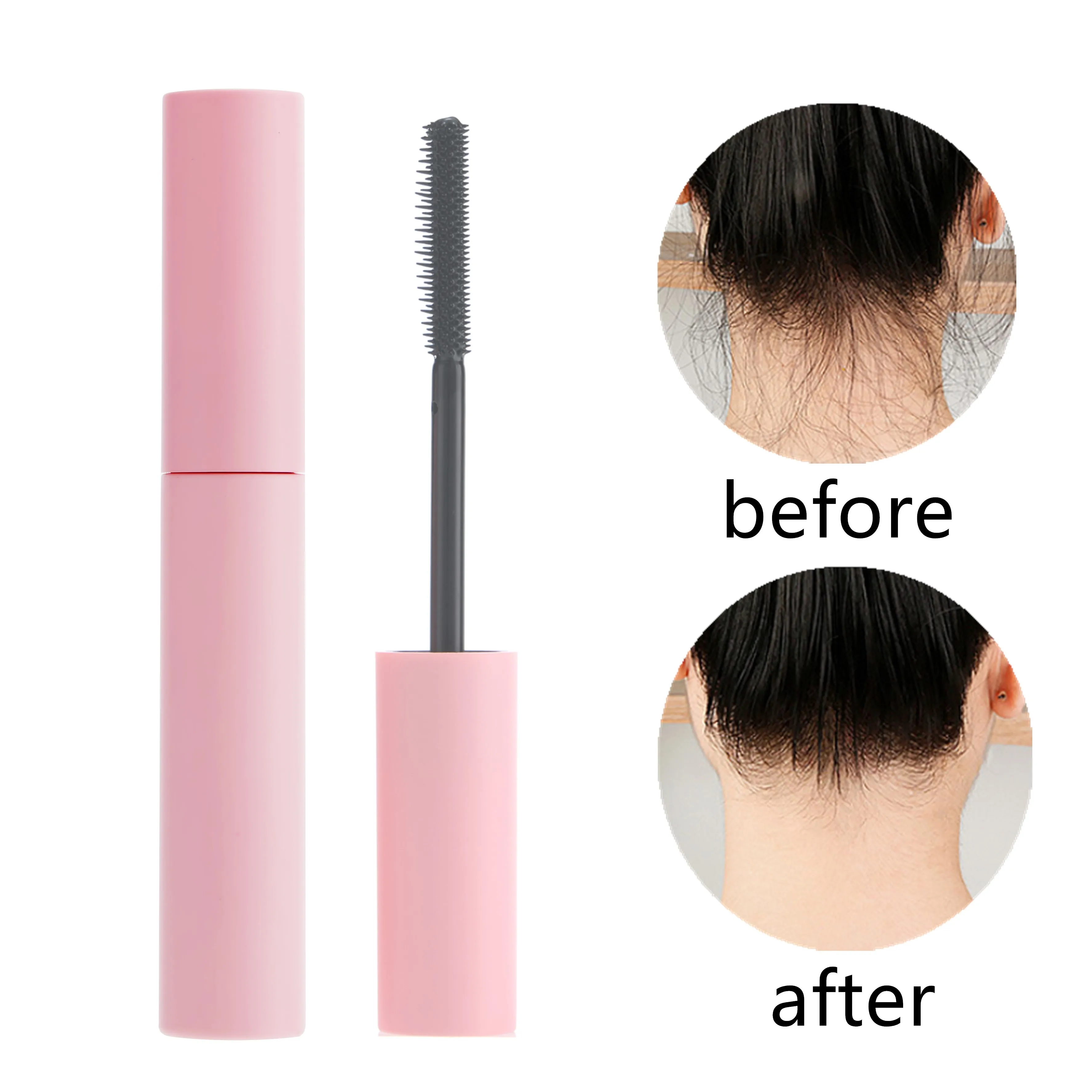 

OEM broken hair holding custom round tube with private label hair wax stick gel, Pink color