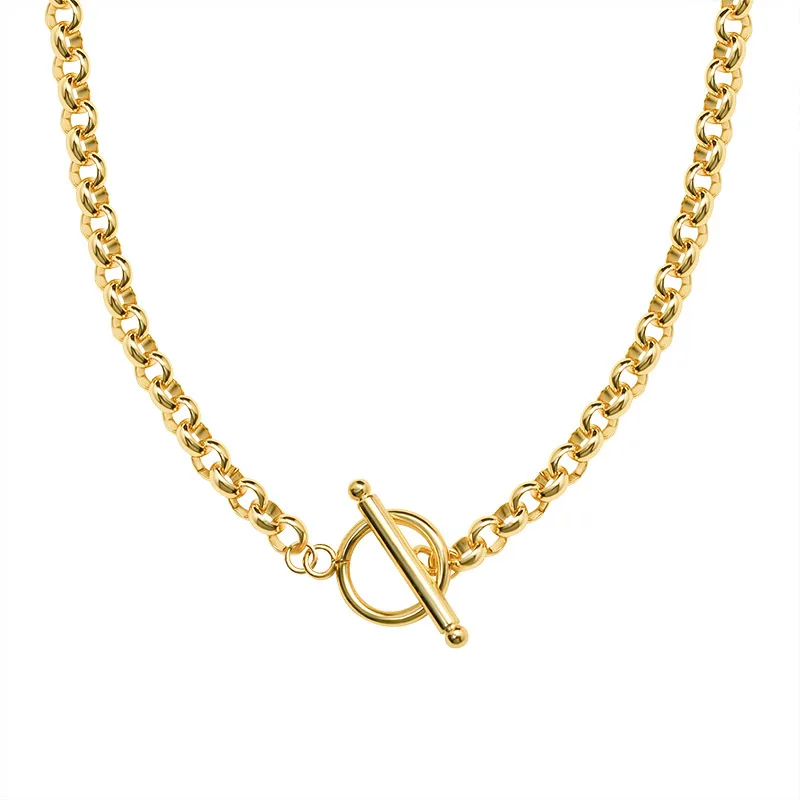 

Women Accessories Stainless Steel Gold O Chain Necklace Jewelry, 18k gold