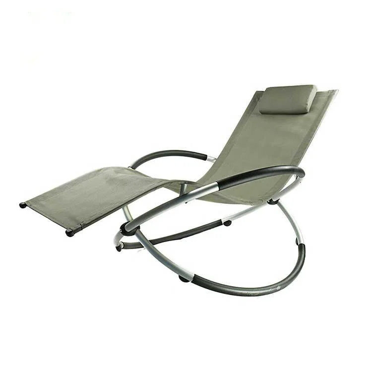 

Homful Folding Beach Swivel Rocking Zero Gravity Lounge Chair With Circular Base