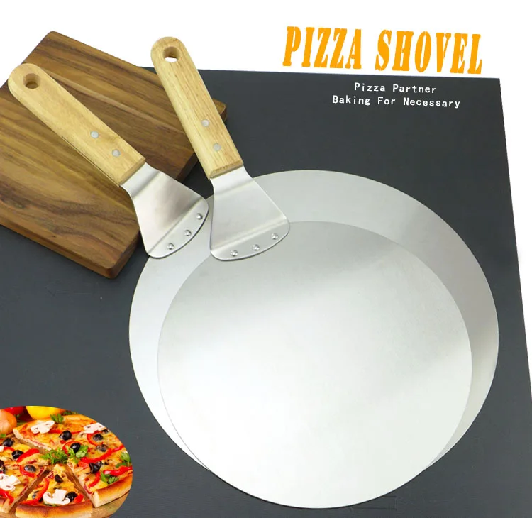 Rubber wood and #430 Handle 2 Pieces Pizza Shovel