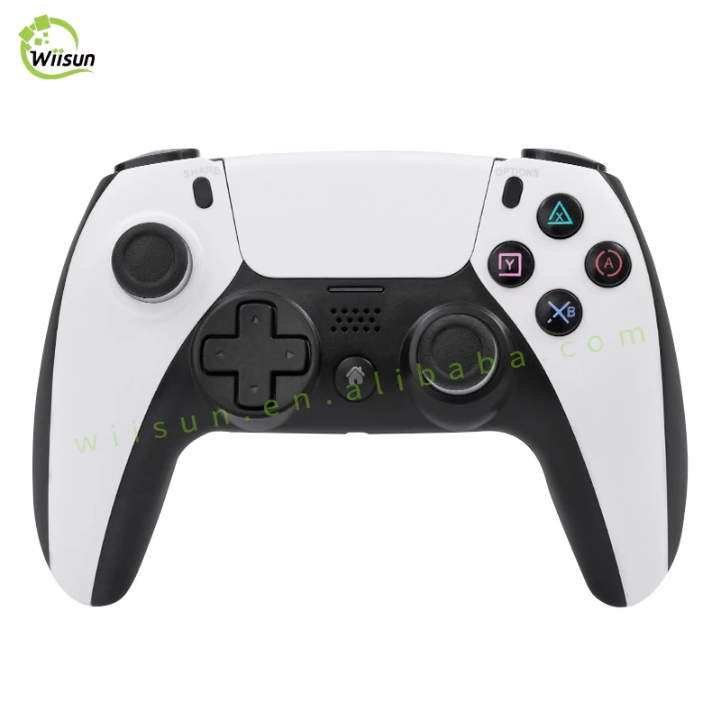 

Wireless Gamepad with ps5 Controller Style gamepad controller for ps4 console Double shock 4 game joystick for ps4 controller, Black, white