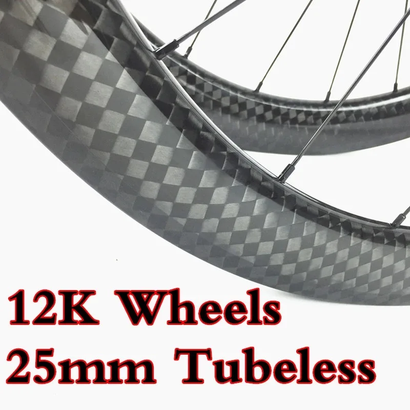 

25mm Wide Clincher Bicycle-Wheels Road-Bike Full-Carbon Front+Rear 700C 50mm 38mm Rim 3K With Basalt-Brake Carbon Wheel