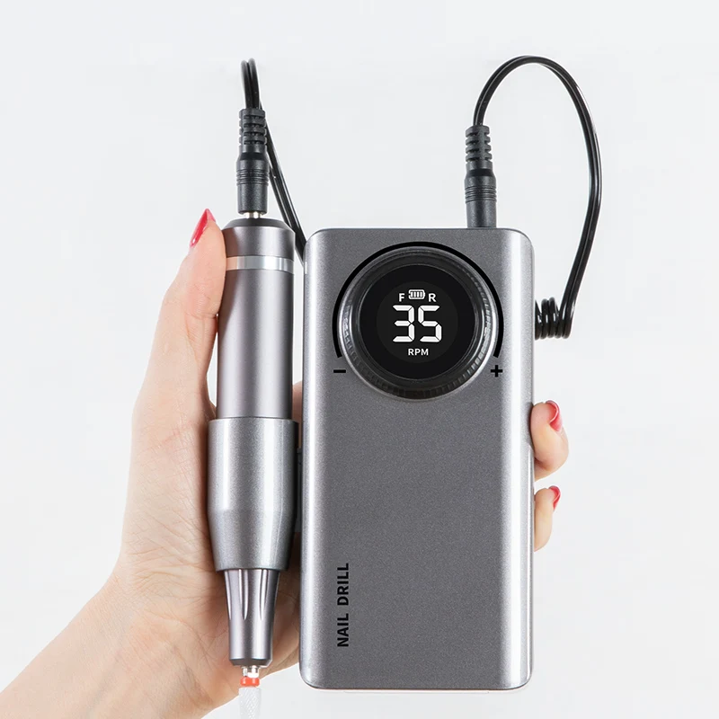 

2021 New 35000rpm Rechargeable Electric Pedicure Manicure Nail File Polishing Pen Nail Drill With 6 Drill Bits