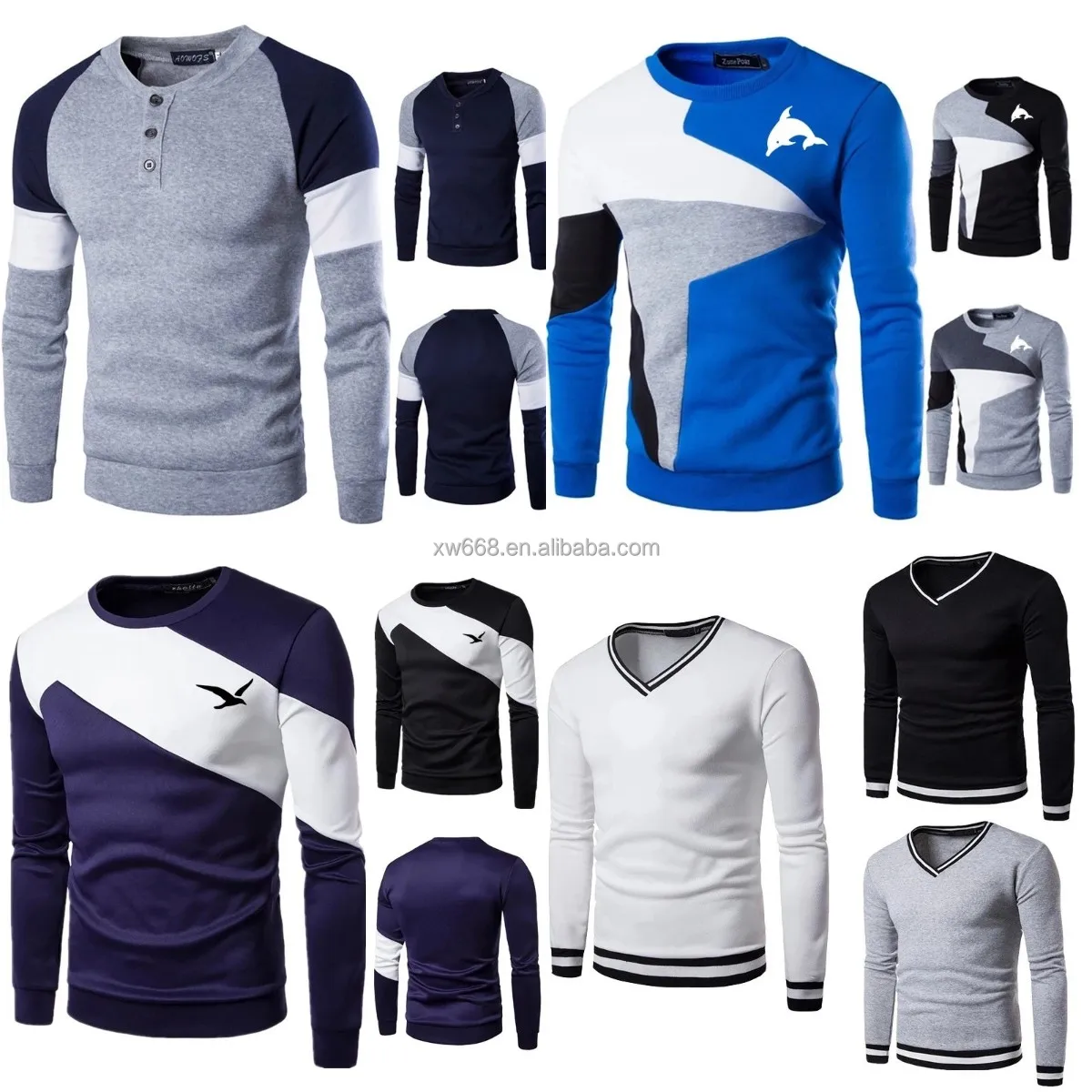 

100% wool sweater factory designer men's sweaters men's color plush casual pullovers wholesale