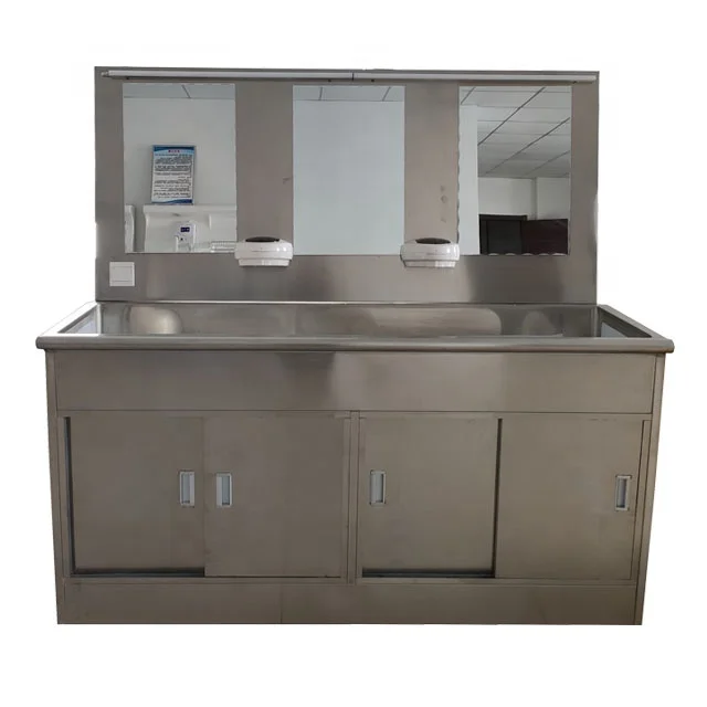 
SS304 stainless steel medical hand basin with induction faucet 
