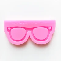 

Shiny glasses keychain mold silicone molds jewelry moulds