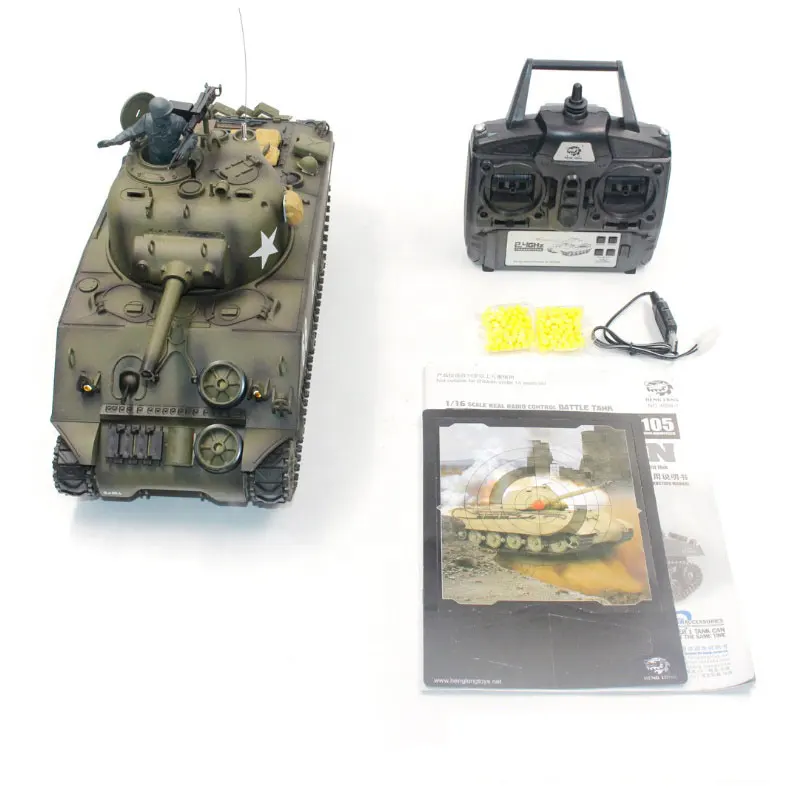 Zigo Tech Sherman Model Military Large Scale 116 Henglong Bb Tank Rc