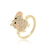 R-51 xuping cartoon cute pig ring, anillo con diamantes joyas compromiso