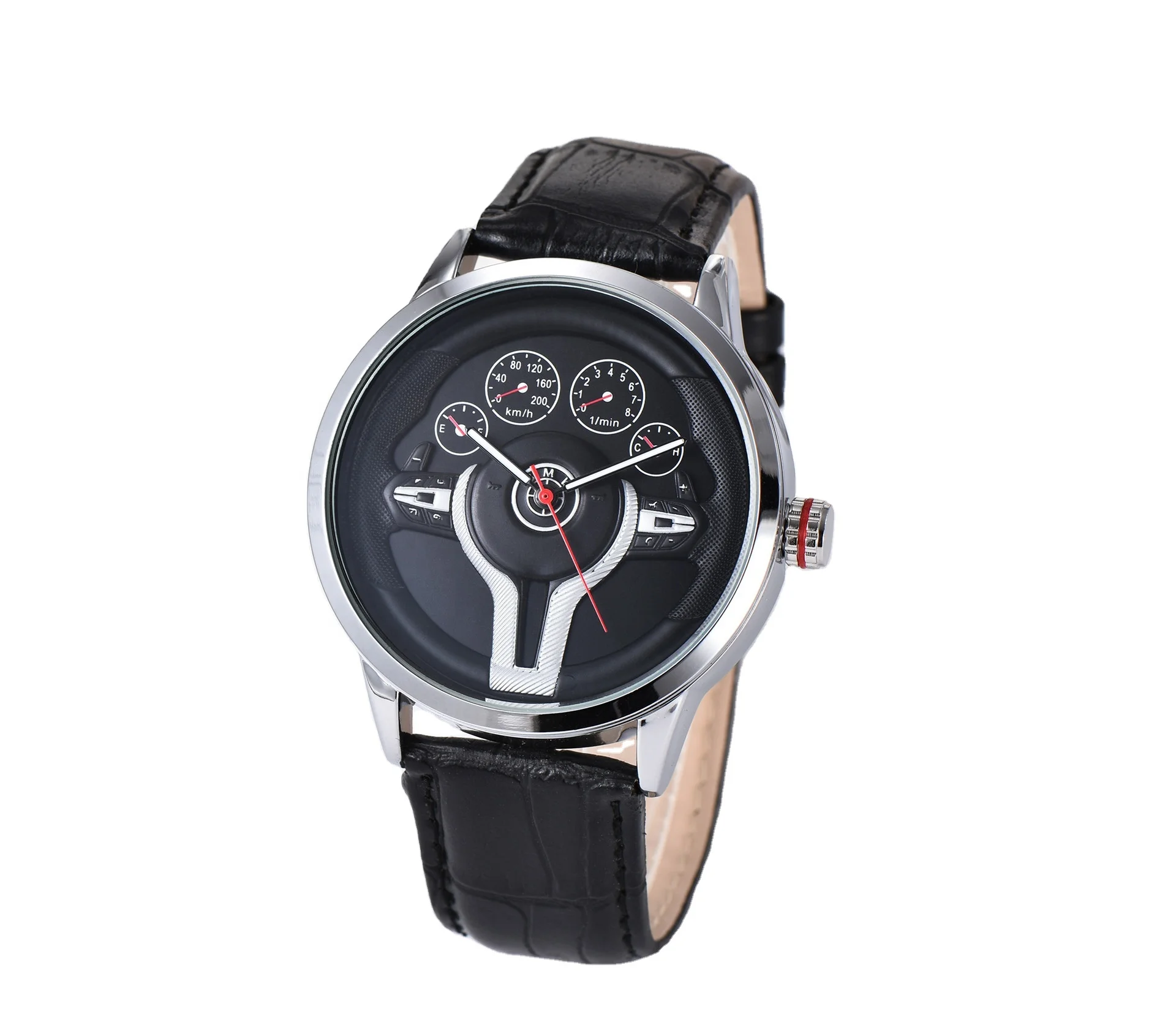

Cool Unique Mens Sports Steering Rim Watch Racing Control Wheels Watch Car Reloj De Carros