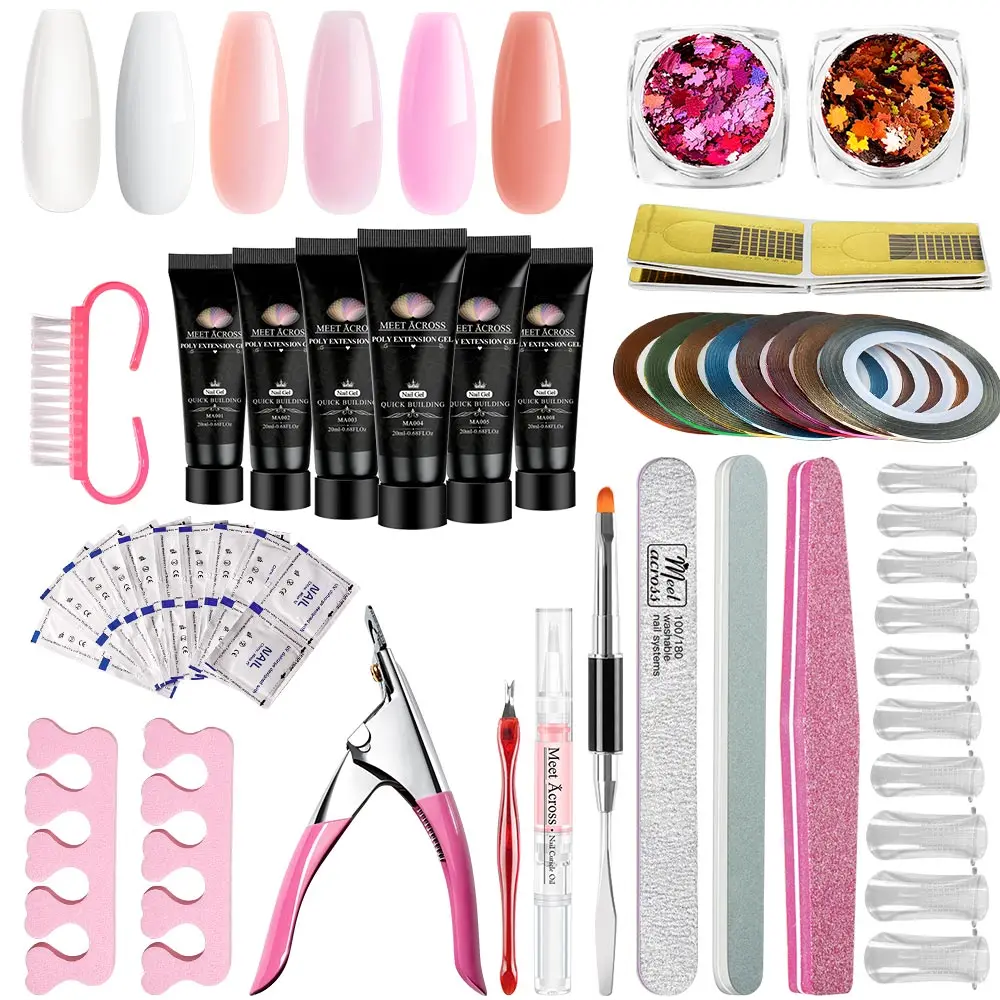 

Hot Amazon Nail Acrylic And Polish Oem Private Label Starter Kits Without Uv Lamp Kit Poly Gel