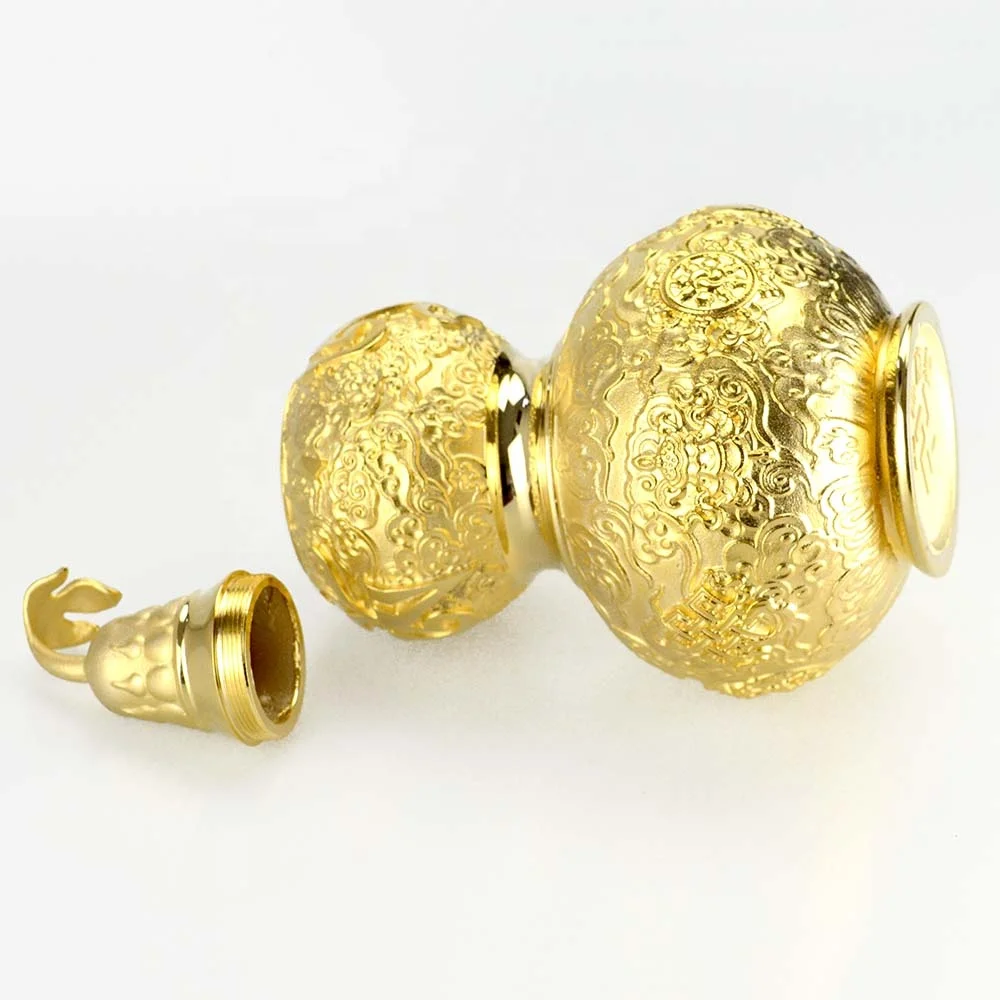 
Zhongshan Wholesale Custom Copper & Brass Religious Crafts Feng Shui Gold Gourd Buddhist Gifts Crafts 