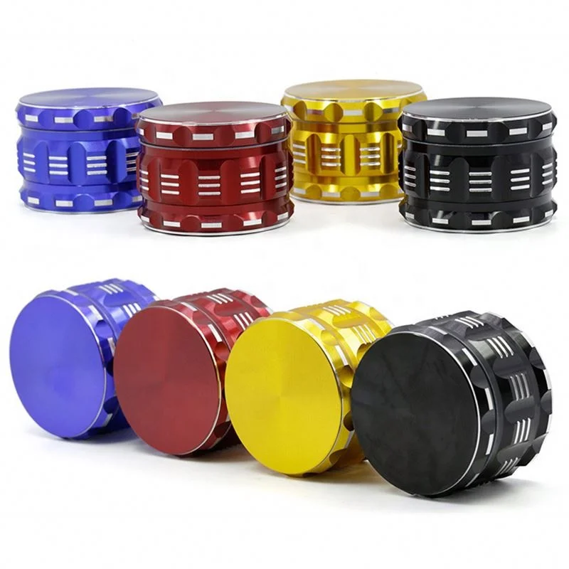 

2021 Wholesale New 4 Layer Aluminium Alloy Diameter 63Mm Weed Tobacco Herb Grinder, 6 colors