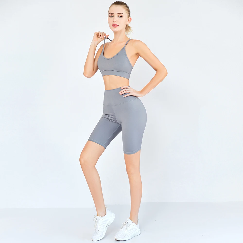 

Seamless Yoga Shorts Sports Bra Fitness Suit Quick-drying Breathable Sports Shorts Women's Yoga Set