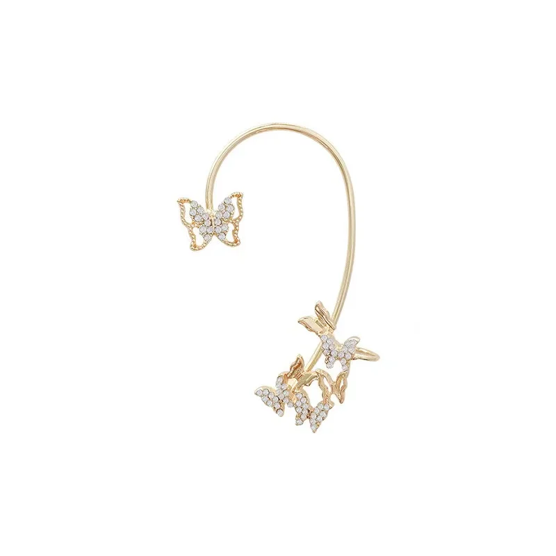 

S925 silver needle personalized design sense micro-inlaid zircon full diamond butterfly earrings. Women's Korean earrings, Colorful
