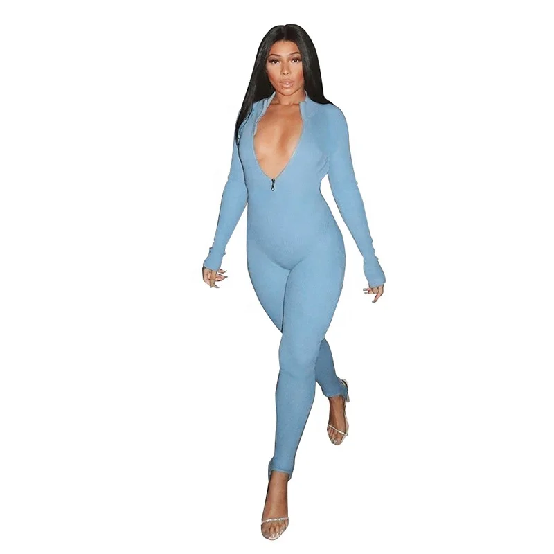 

B23900A Autumn women's new style sexy bodycon Gym jumpsuit