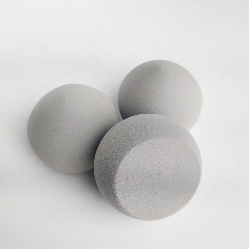 

Peach Shaped Round Makeup Tools Super Soft Dualuse Makeup Sponge, Pink/gray