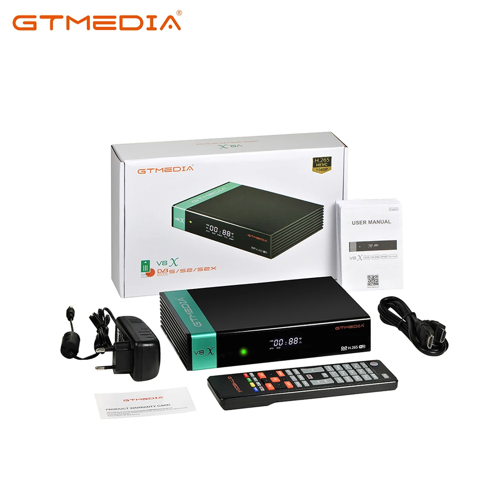 

New GTMEDIA V8X FTA Software Upgrade HD DVB-S/ S2 / S2X TV Box Digital Satellite TV Receiver With CA Card Slot