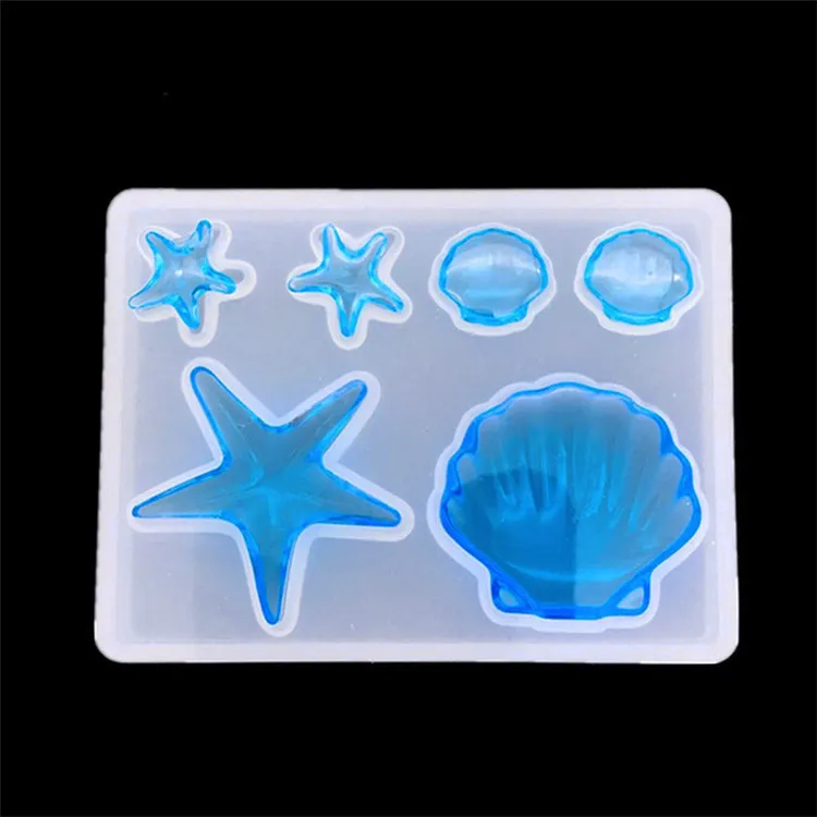 

Jewelry making tools starfish shell casting molds epoxy resin starfish silicone molds for DIY pendant craft, Random