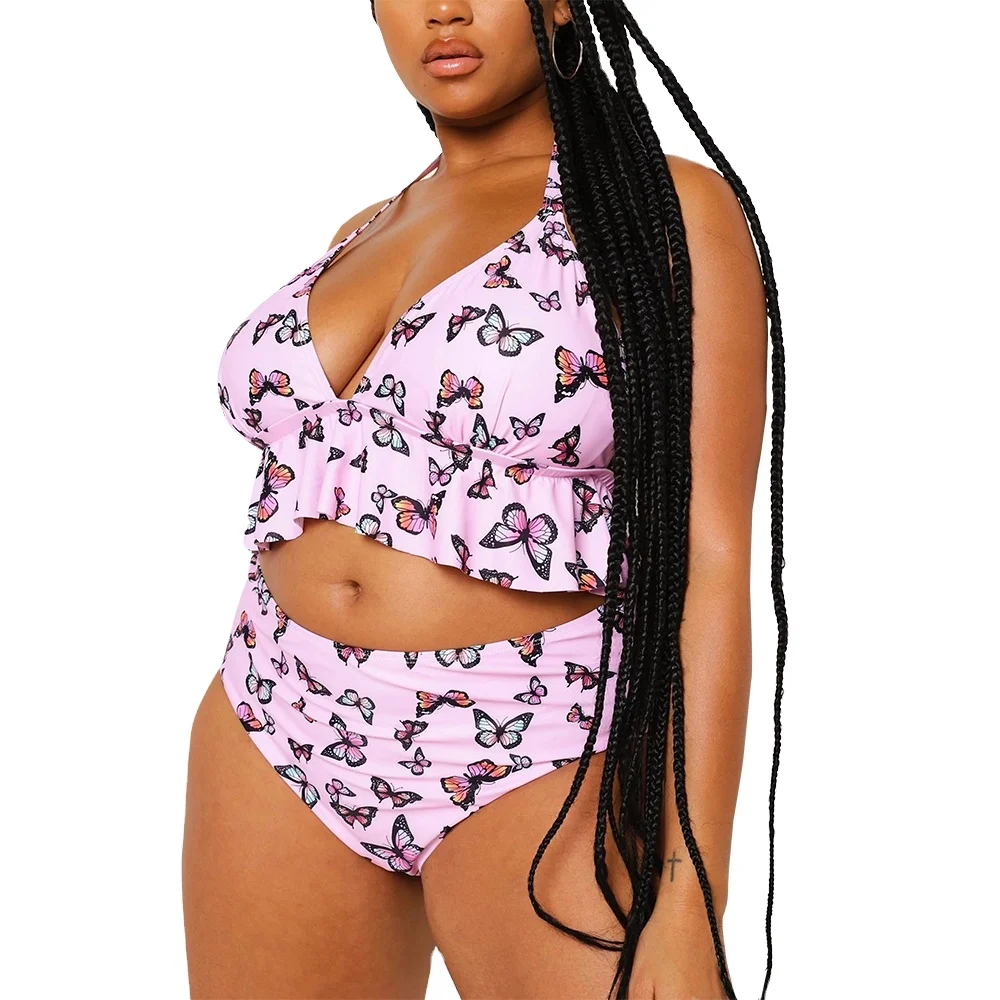 

2021 New Arrival Women Sexy Quick Dry Beach Swimsuit Two Piece Bikini Swimwear