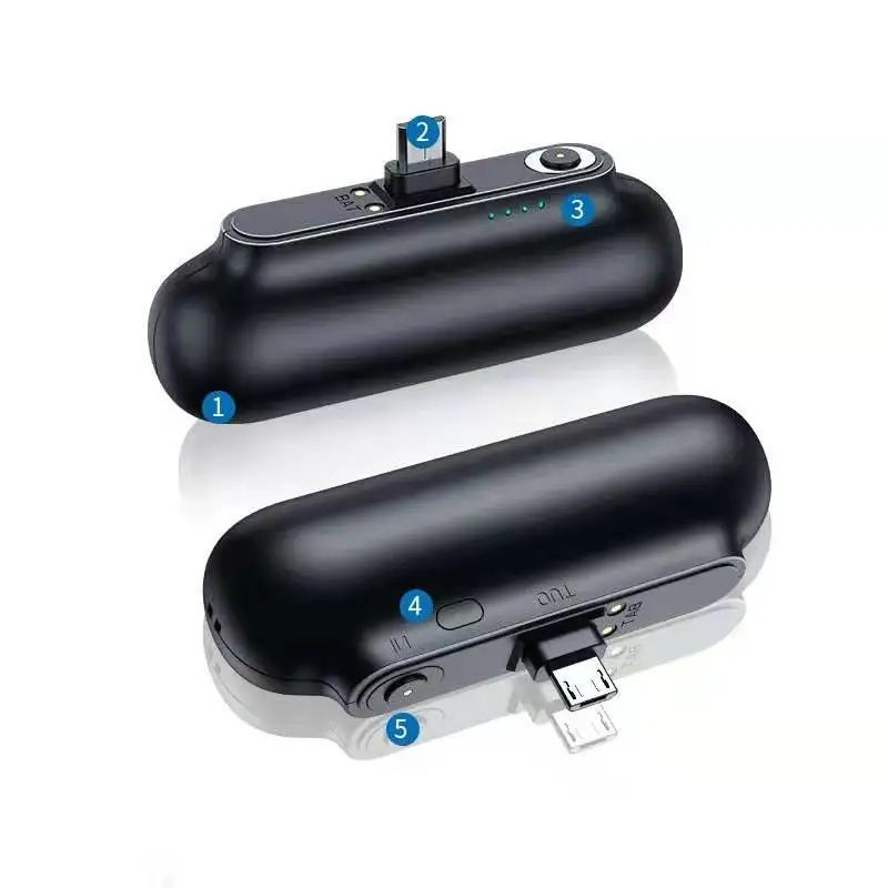 

2021 hot selling 2600mA wireless magnetic mini pocket power bank, White/black